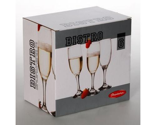 Набор 6 фужеров для шампанского Bistro 190мл Набор 6 фужеров для шампанского Bistro 190мл