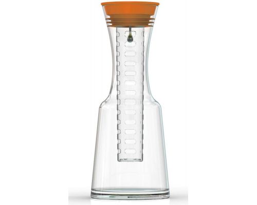 Графин ZestGlass 1100мл для лимонада, вина и освежающих фруктово-ягодных напитков (оранжевая крышка) Графин ZestGlass 1100мл для лимонада, вина и освежающих фруктово-ягодных напитков (оранжевая крышка)