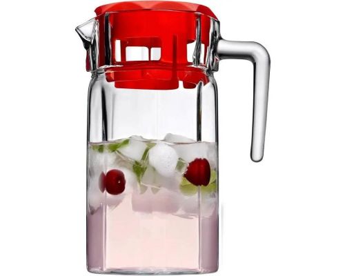 Кувшин стеклянный Kosem Jugs 1235мл с пластиковой крышкой