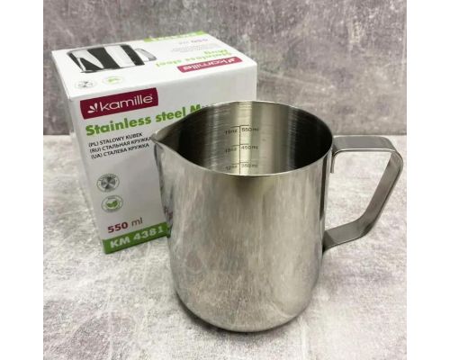 Молочник Kamille (питчер) 550мл (600мл) из нержавеющей стали