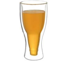 Стакан пивной "Beer Bottle" 350мл с двойными стенками, стеклянная термокружка