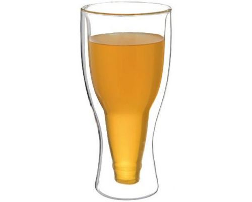 Стакан пивной "Beer Bottle" 350мл с двойными стенками, стеклянная термокружка Стакан пивной "Beer Bottle" 350мл с двойными стенками, стеклянная термокружка