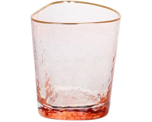 Набор 4 стакана Diva Pink 350мл, розовый с золотым кантом Набор 4 стакана Diva Pink 350мл, розовый с золотым кантом