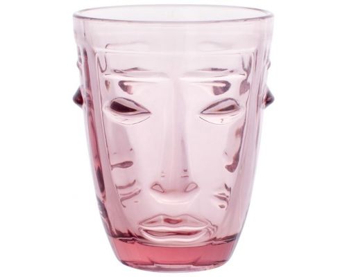 Набор 6 стеклянных стаканов Ariadne "Face Pink" 250мл, темно-розовое стекло Набор 6 стеклянных стаканов Ariadne "Face Pink" 250мл, темно-розовое стекло