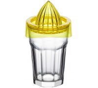 Стакан-фрешница ZestGlass Original 415мл из закаленного стекла с насадкой для фреш (желтый)