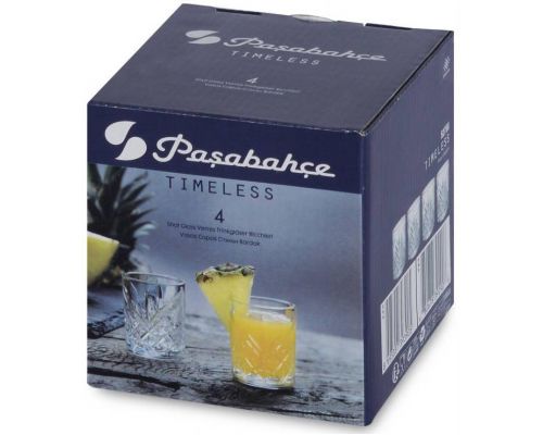 Набор 4 стопки Pasabahce Timeless 60мл стеклянные
