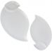 Блюдо фарфоровое "White Leaf" с соусником 33см, белое