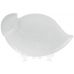Блюдо фарфоровое "White Leaf" с соусником 33см, белое
