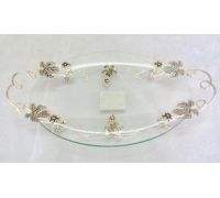 Блюдо овальное с ручками декоративное Grapes 43х24х8см