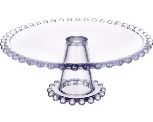 Блюдо тортовница "Bauble Glass" Ø28см стеклянное на ножке