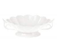 Фруктовница "White City Чаша с ручками" 25.5см, белый фарфор