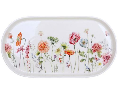 Набор 3 фарфоровых овальных блюда Flower Garden 30х16см