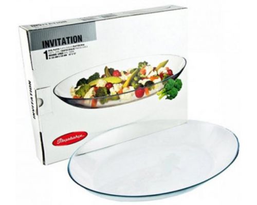 Овальное блюдо Invitation 15х12см стеклянное, высота 2см