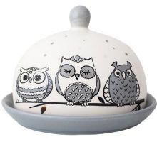 Маслянка керамічна Be Happy "Совушки» 16х13х11.5см