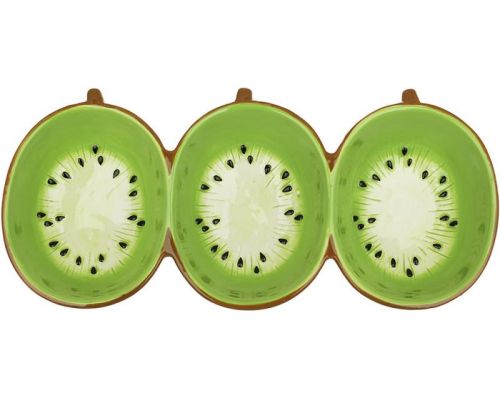 Менажница керамическая Fruits "Киви" 31х14см, 3 секции