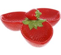 Менажниця керамічна Fruits "Strawberry" 24см, полуниця