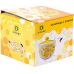 Керамическая сахарница с керамической ложкой "Sweet Honey" 450мл, белая с желтым
