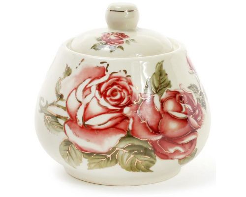 Сахарница Cream Rose "Корейская Роза" 300мл, фарфоровая Сахарница Cream Rose "Корейская Роза" 300мл, фарфоровая