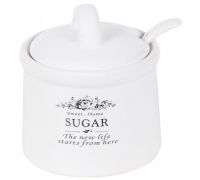 Сахарница керамическая Sweet Home SUGAR 350мл с порционной ложкой