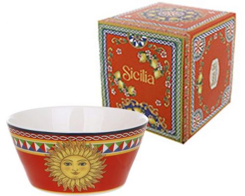 Набор 2 фарфоровые пиалы Sicilia "Sole" 500мл (Солнце)