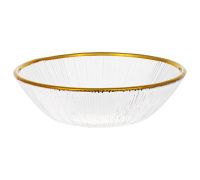 Пиала стеклянная Festive Shine Ø13см с золотым кантом