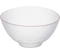 Салатник стеклянный "Bauble" Ø17х12см прозрачный с золотой каймой