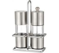 Набір для спецій Kamille Grinder Set перцемолка та сільничка на підставці 10х14.5см