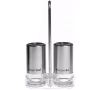 Набір для спецій Kamille Grinder Set перечниця / сільничка 2х40мл на сталевій підставці 10х17см