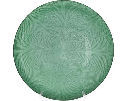 Блюдо сервировочное Emerald Web декоративное Ø33см, подставная тарелка, стекло Блюдо сервировочное Emerald Web декоративное Ø33см, подставная тарелка, стекло