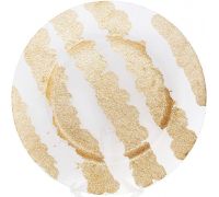 Блюдо сервировочное Golden Shine декоративное Ø33см, подставная тарелка, стекло