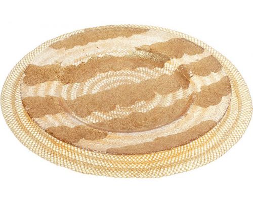 Блюдо сервировочное Golden Shine декоративное Ø33см, подставная тарелка, стекло Блюдо сервировочное Golden Shine декоративное Ø33см, подставная тарелка, стекло