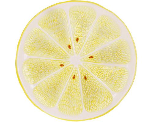 Набор 2 керамические тарелки "Lemon" Ø25.5см, Желтый лимон