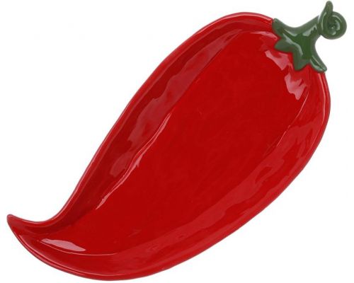 Набор 2 керамические тарелки "Pepper" 33х15см, Красный перец