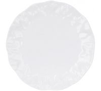 Набор 2 обеденные тарелки "White City. Wave" Ø22см, белый фарфор