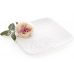 Набор 3 фарфоровые обеденные тарелки "White Rose" 25x25см (белый фарфор)
