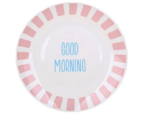 Набор 4 фарфоровые тарелки "Italia Good Morning" Ø20.5см, цветные