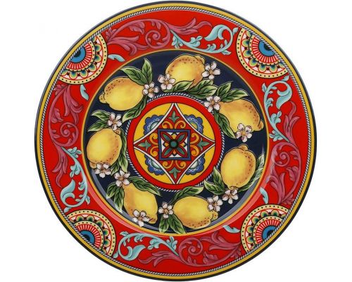 Набор 4 фарфоровые тарелки Sicilia "Ornamento" Ø19см (Орнамент)