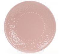 Набор 6 десертных тарелок Leeds Ceramics Ø21.5см, каменная керамика (розовые)