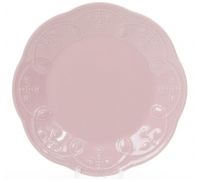 Набор 6 десертных тарелок Leeds Ceramics Ø23см, каменная керамика (розовые)