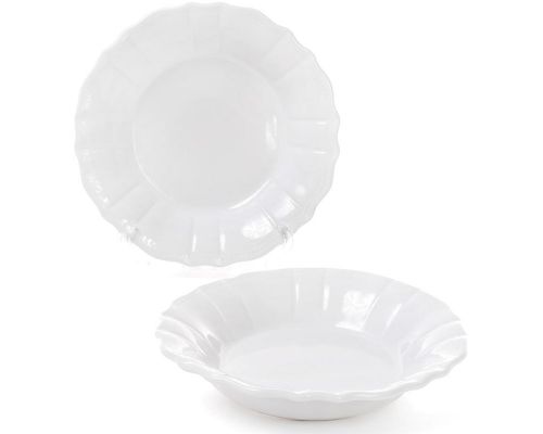Набор 6 глубоких тарелок Leeds Ceramics SUN Ø23см, каменная керамика (белые) Набор 6 глубоких тарелок Leeds Ceramics SUN Ø23см, каменная керамика (белые)