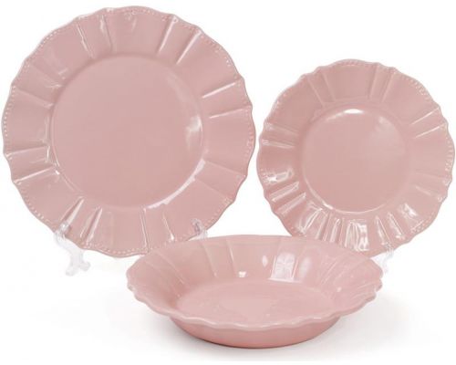 Набор 6 глубоких тарелок Leeds Ceramics SUN Ø23см, каменная керамика (розовые) Набор 6 глубоких тарелок Leeds Ceramics SUN Ø23см, каменная керамика (розовые)