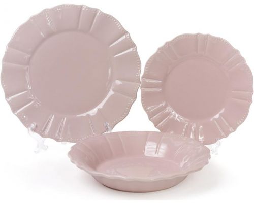 Набор 6 глубоких тарелок Leeds Ceramics SUN Ø23см, каменная керамика (розовый-пепельный) Набор 6 глубоких тарелок Leeds Ceramics SUN Ø23см, каменная керамика (розовый-пепельный)