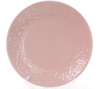 Набор 6 обеденных тарелок Leeds Ceramics Ø27.5см, каменная керамика (розовые)