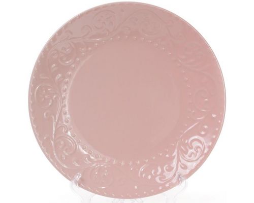 Набор 6 обеденных тарелок Leeds Ceramics Ø27.5см, каменная керамика (розовые) Набор 6 обеденных тарелок Leeds Ceramics Ø27.5см, каменная керамика (розовые)
