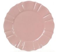 Набор 6 обеденных тарелок Leeds Ceramics SUN Ø26см, каменная керамика (розовые)