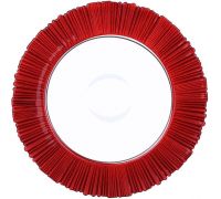Набор 6 стеклянных тарелок "Fleur Red" Ø33см, красный