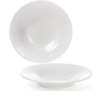 Набор 6 суповых тарелок Leeds Ceramics Ø23см, каменная керамика (белые)
