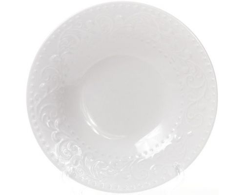 Набор 6 суповых тарелок Leeds Ceramics Ø23см, каменная керамика (белые) Набор 6 суповых тарелок Leeds Ceramics Ø23см, каменная керамика (белые)