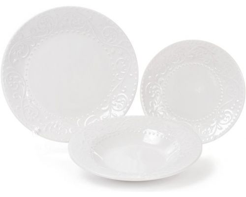 Набор 6 суповых тарелок Leeds Ceramics Ø23см, каменная керамика (белые) Набор 6 суповых тарелок Leeds Ceramics Ø23см, каменная керамика (белые)