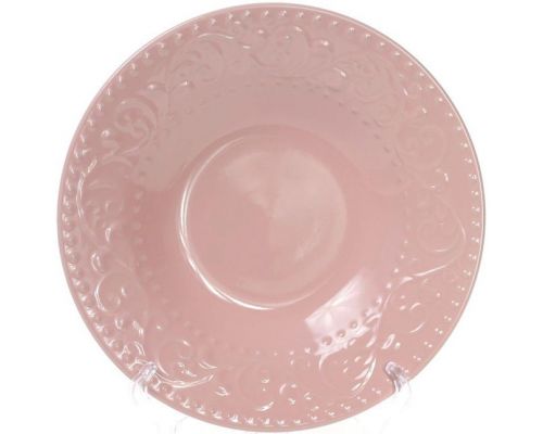 Набір 6 супових тарілок Leeds Ceramics Ø23см, кам'яна кераміка (рожеві) Набір 6 супових тарілок Leeds Ceramics Ø23см, кам'яна кераміка (рожеві)